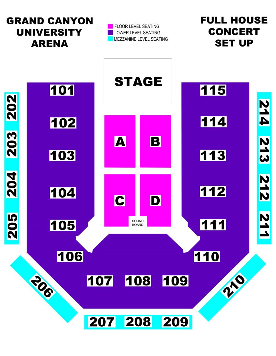 GCU Arena concert seating chart 